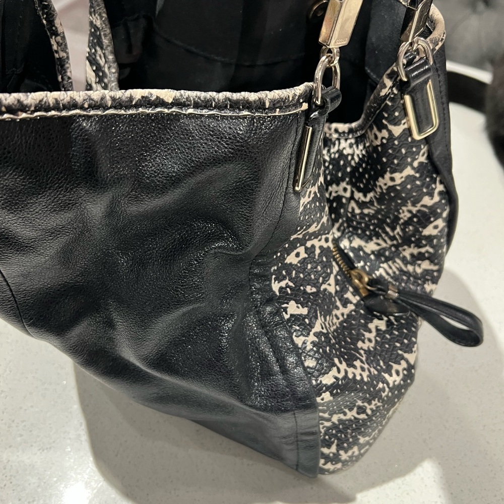 Coach Black and Snakeskin shoulder bag